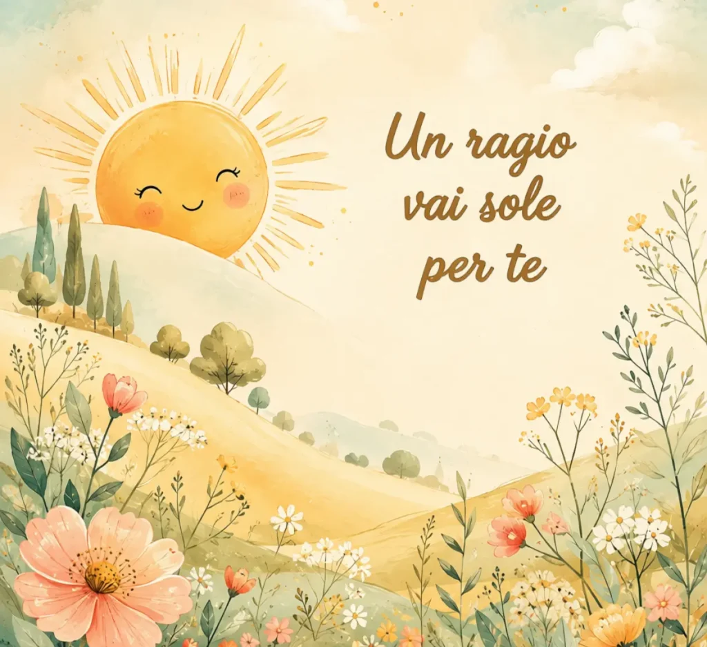 Buongiorno con immagini del sole