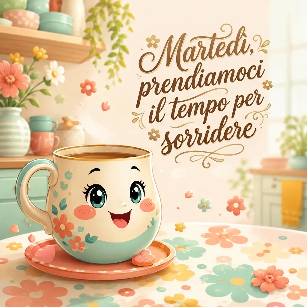 Frasi di buongiorno con caffè per il Martedì