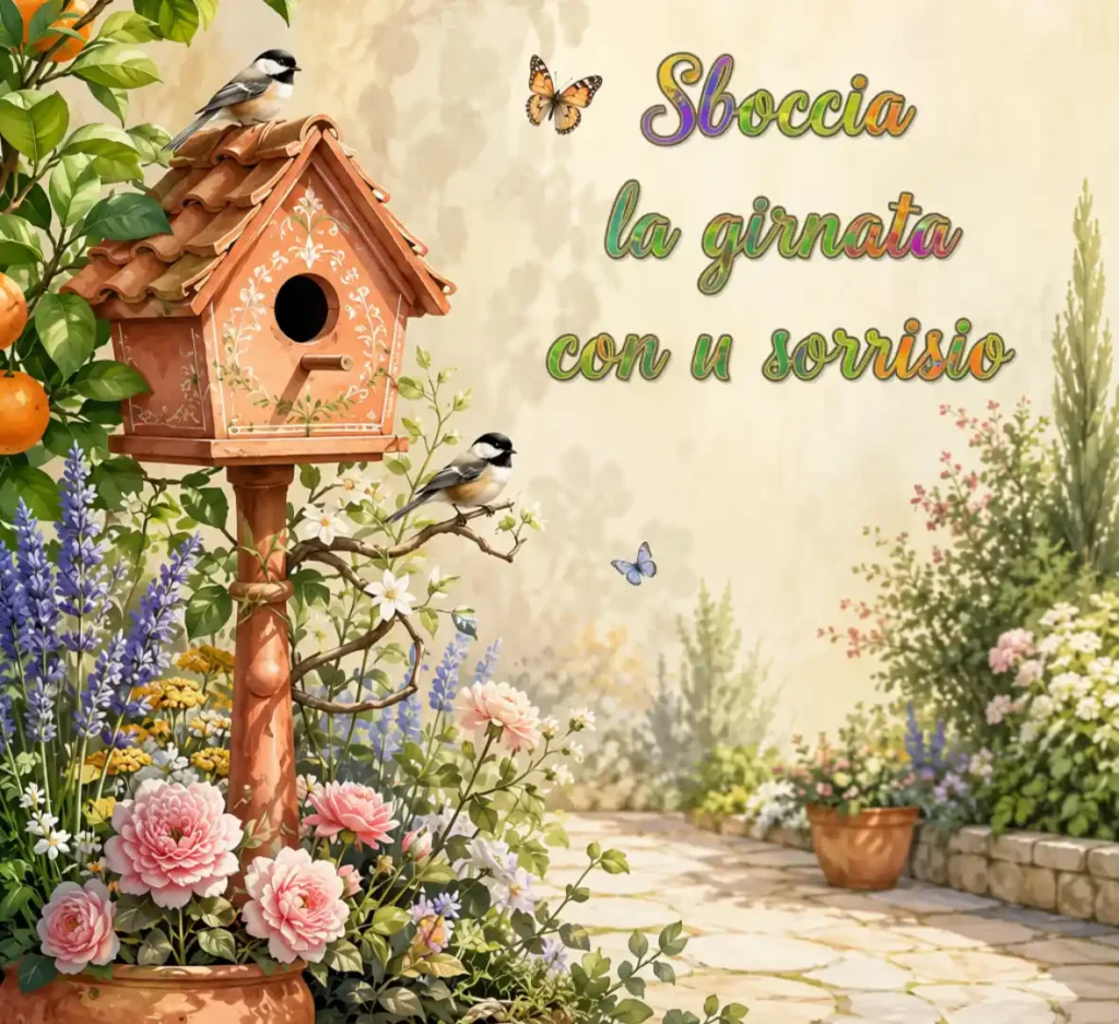Fiore colorato accompagnato da un messaggio positivo