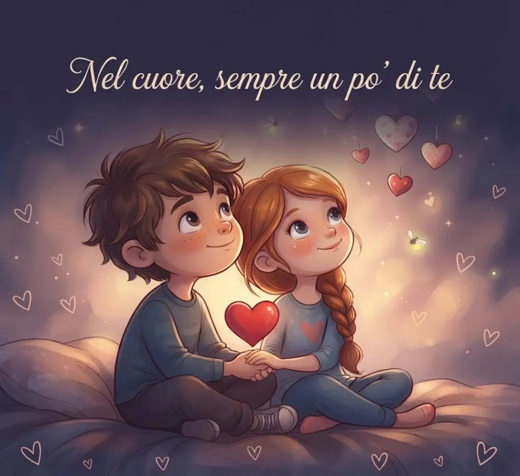 Buonanotte con cuore rosso