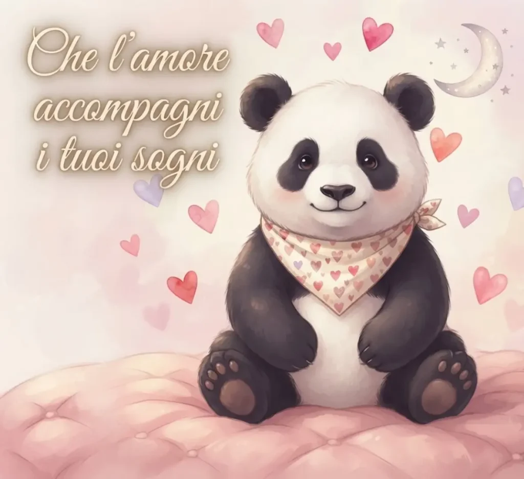 Augurio di Buonanotte con cuore innamorato