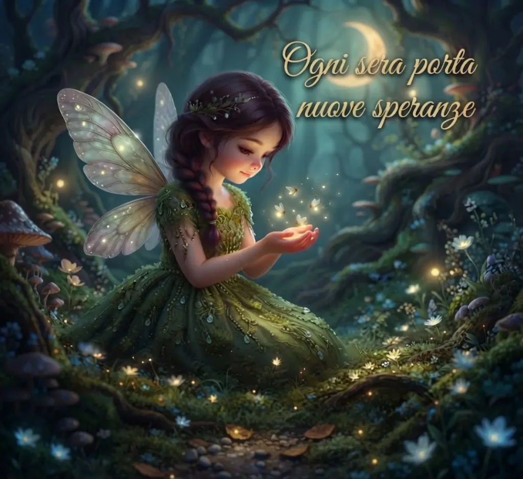 Pensiero della sera con stelle