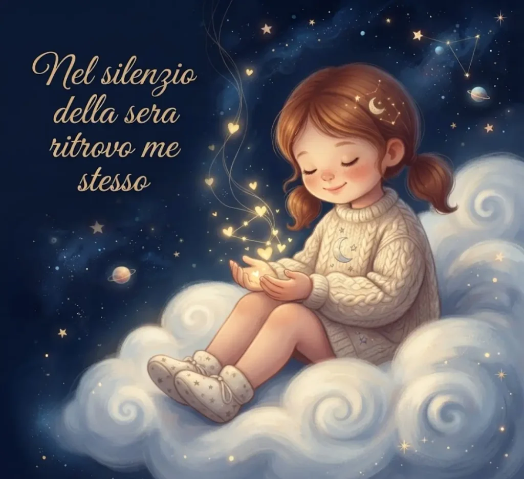 Messaggio rilassante della sera
