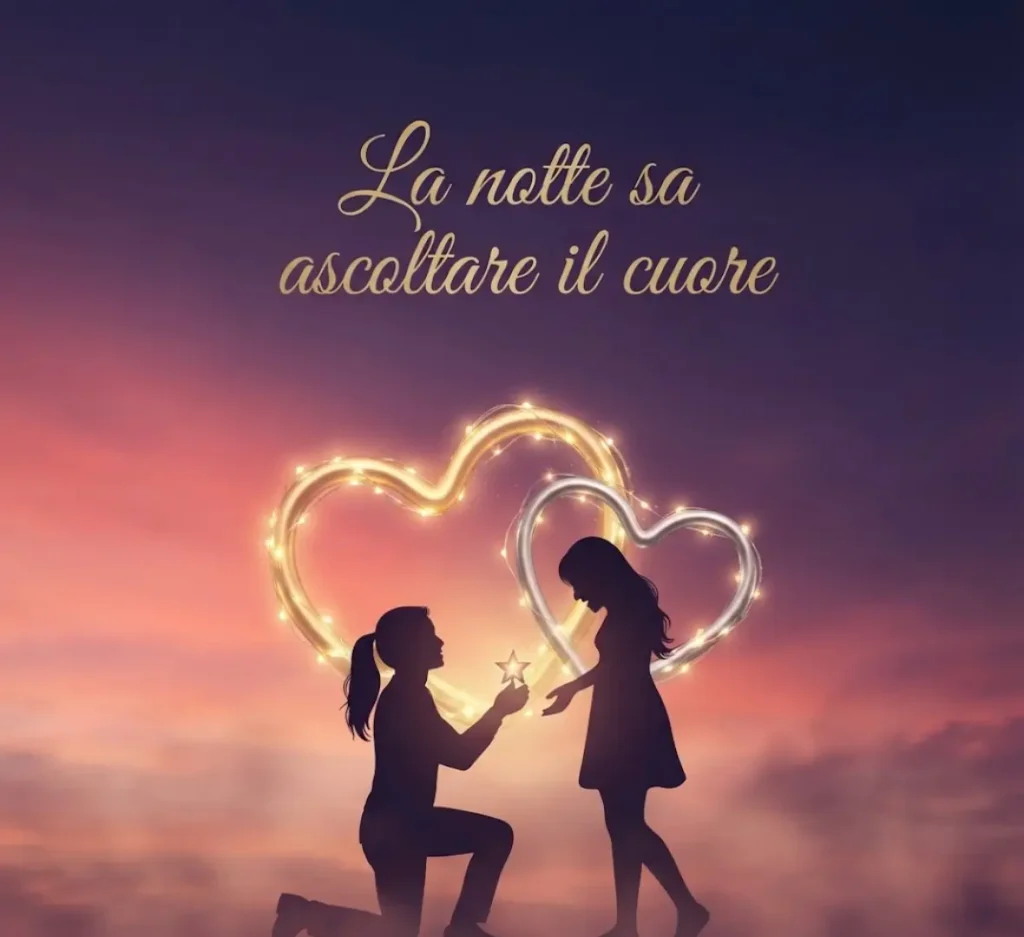 Coppia innamorata di notte