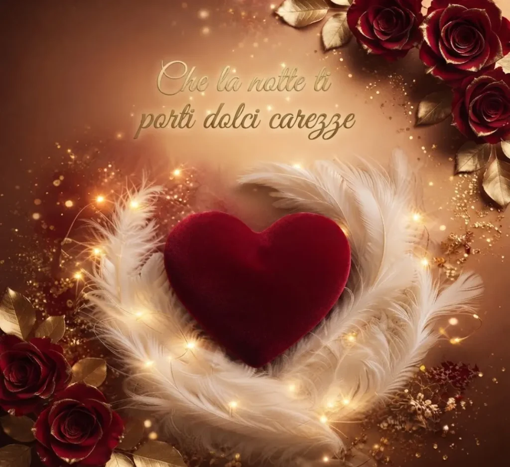 Cielo stellato con frase romantica