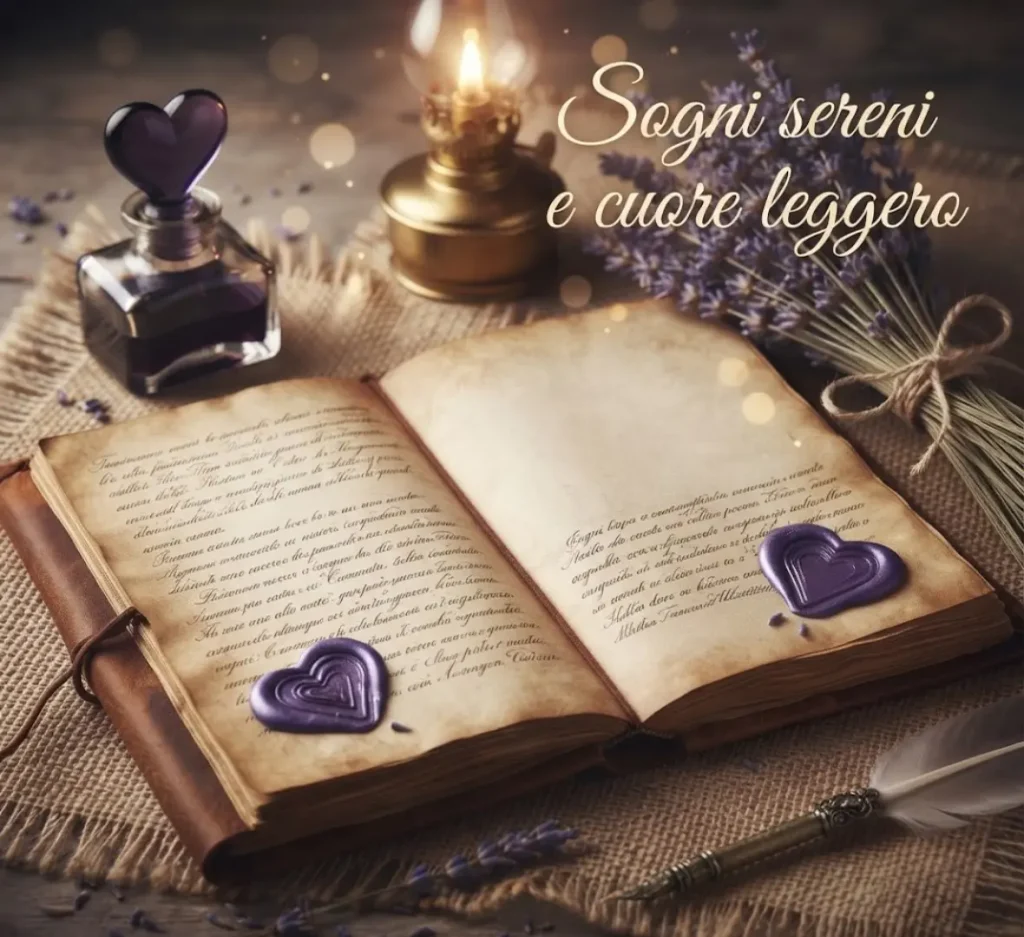 Immagine dolce di Buonanotte con cuore WhatsApp