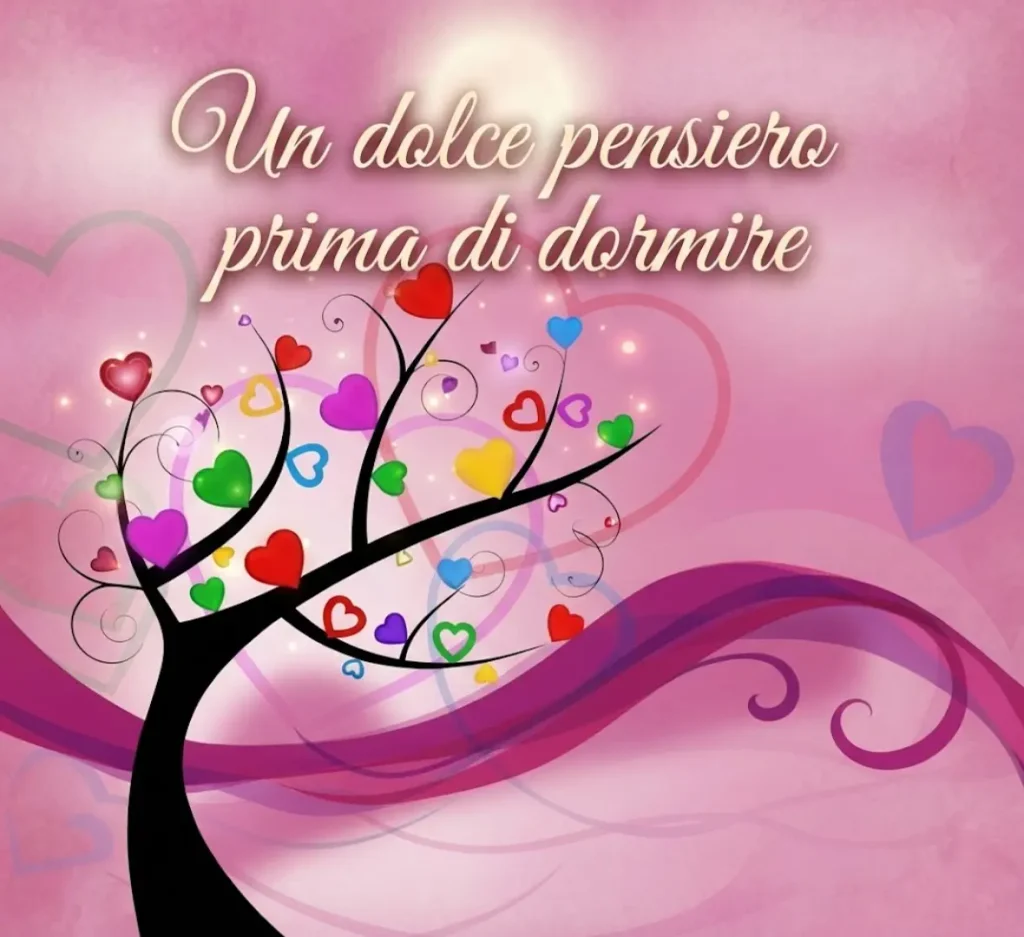 Cuore romantico per augurare Buonanotte su WhatsApp