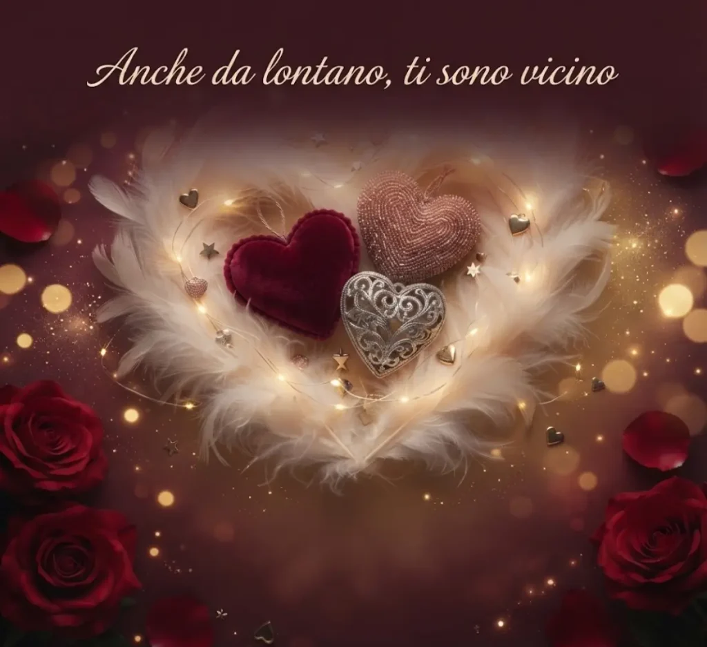 Buonanotte con cuore e stelle.