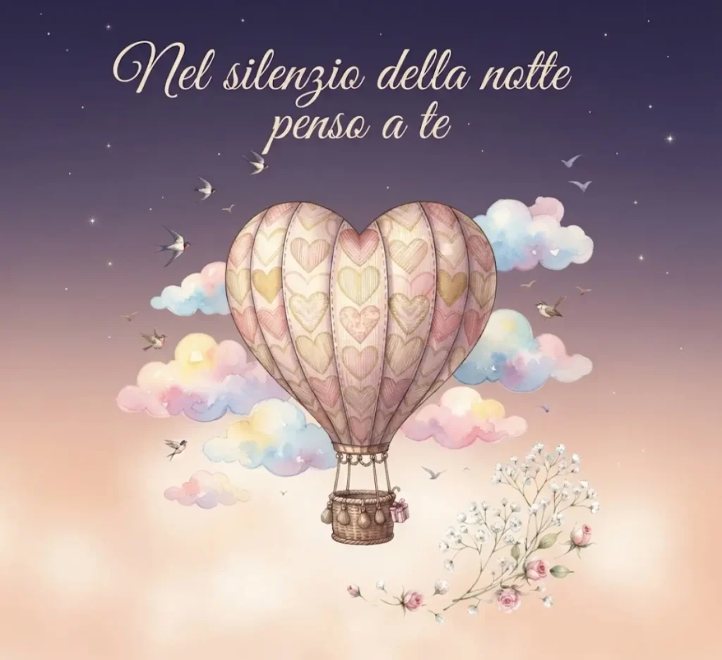 Buonanotte romantica con amore.