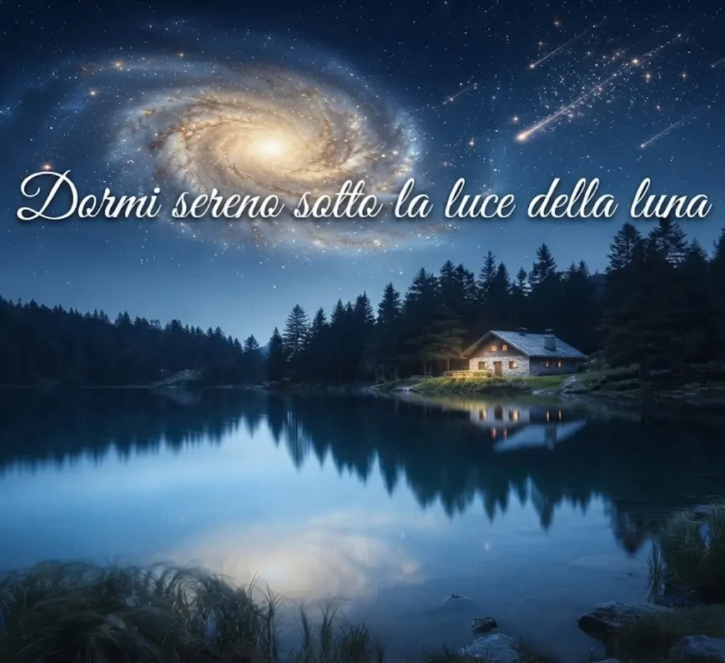 Luna su paesaggio da sogno