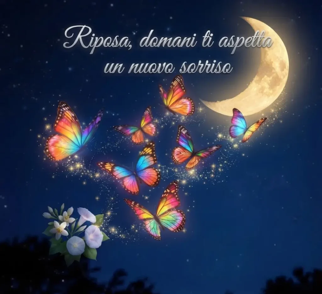 Luna tra montagne e stelle