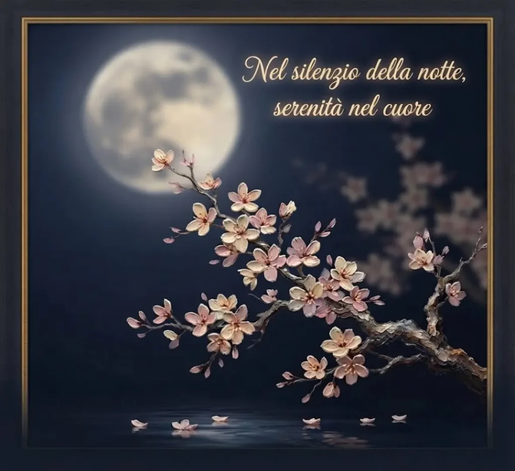 Luna con fiori notturni