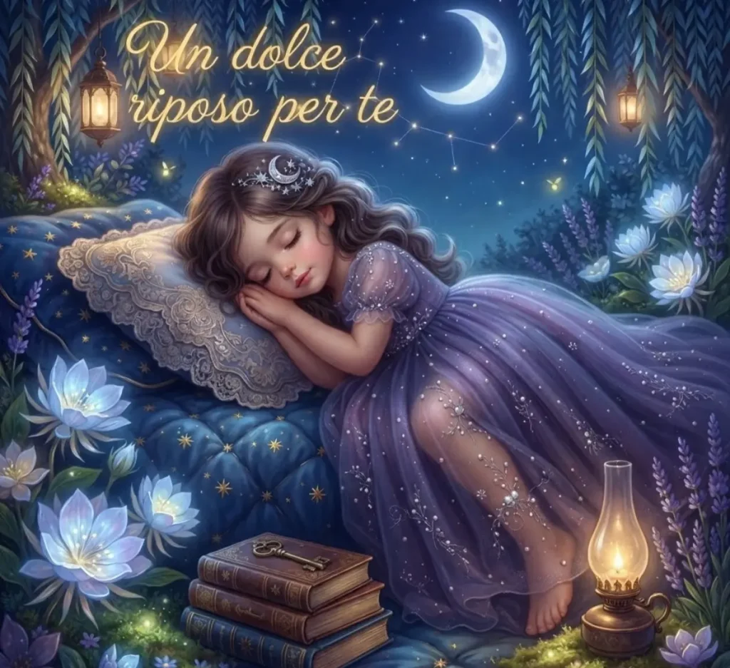 Rose e dedica dolce della buonanotte