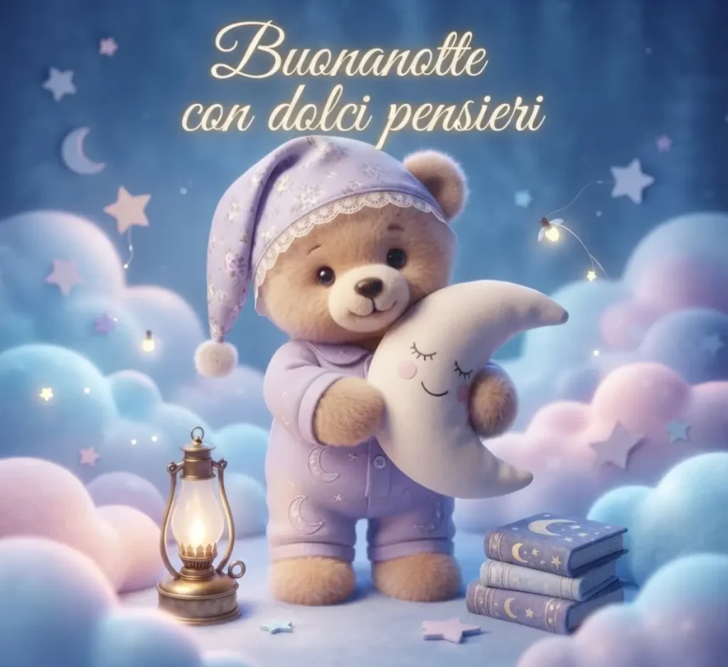 Cielo stellato con frase affettuosa