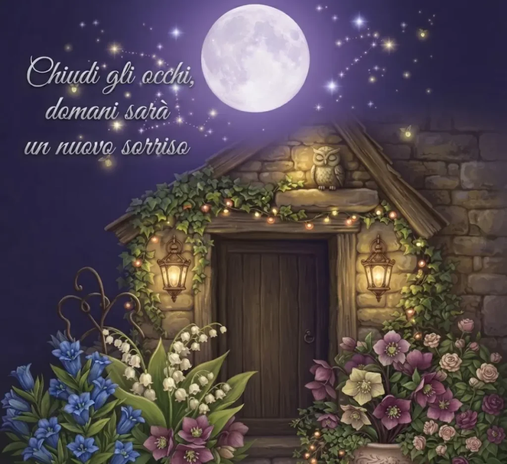 Buonanotte con luna dolce