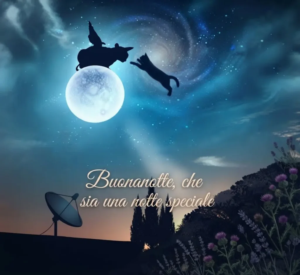 Luna e stelle buonanotte