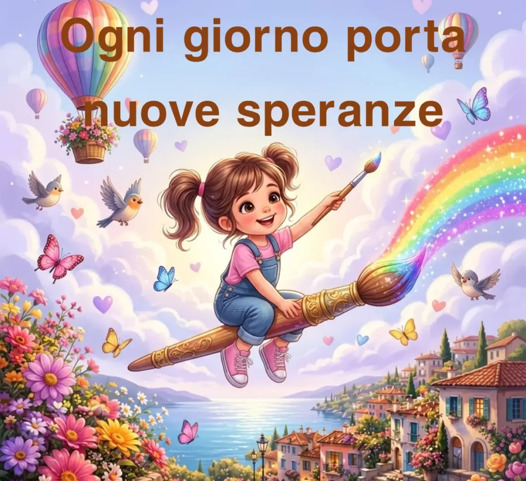 Immagine di Buon Giovedì con frase positiva e fiori