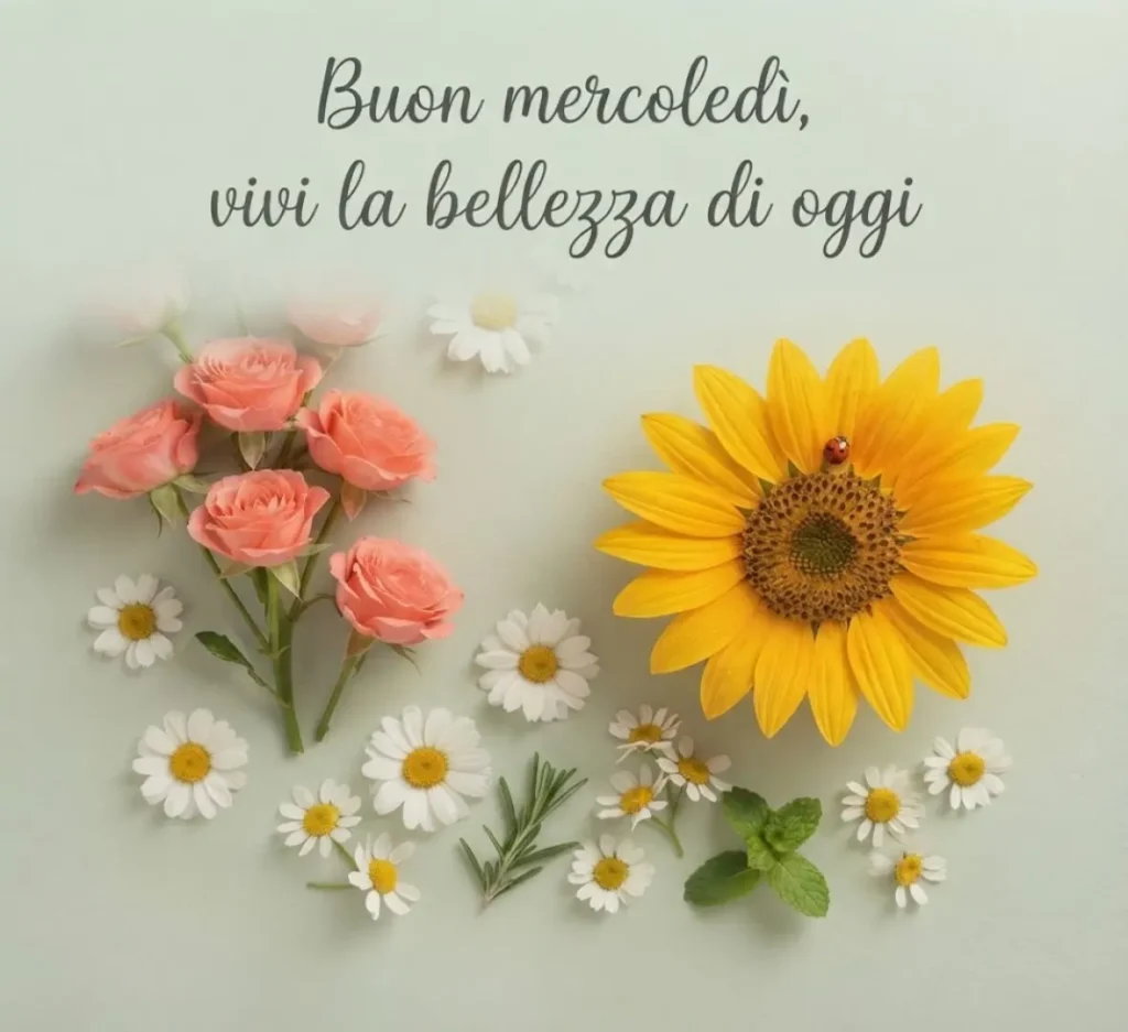 Buon Mercoledì con fiori