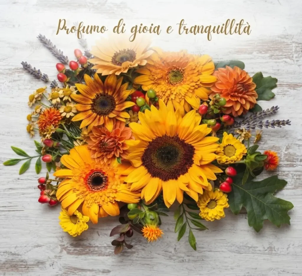 Buon Mercoledì con composizione floreale