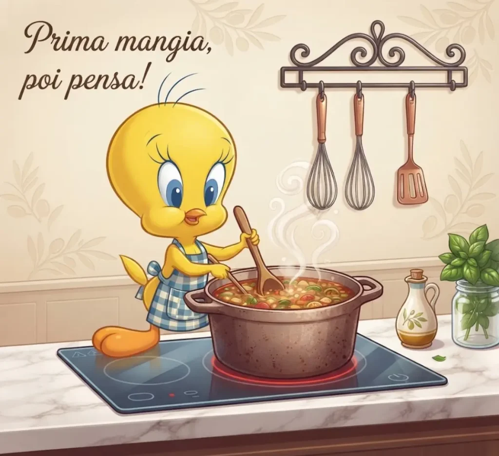 Buon Pranzo con frase simpatica