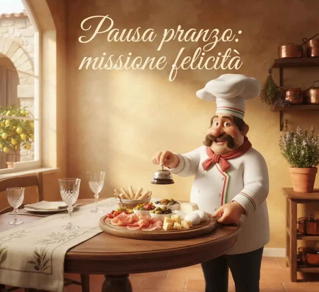 Augurio Buon Pranzo allegro