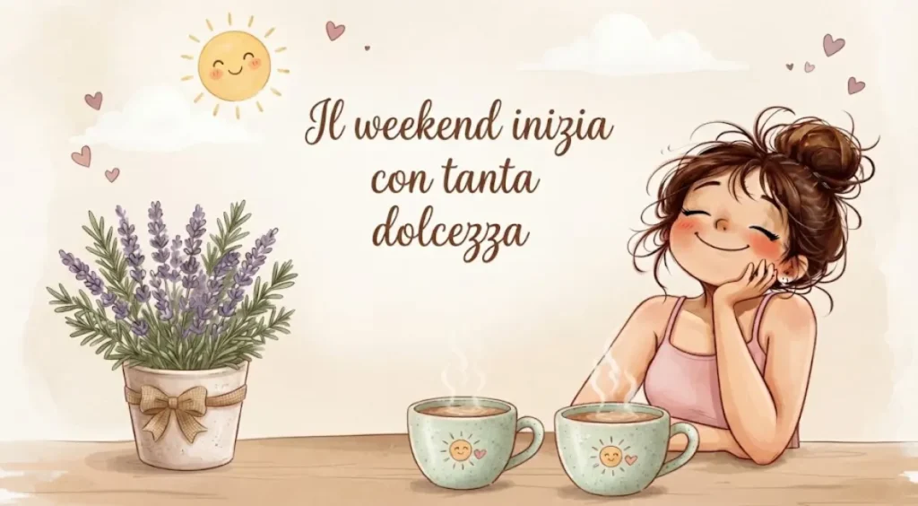 Frase dolce di Buon Sabato da condividere
