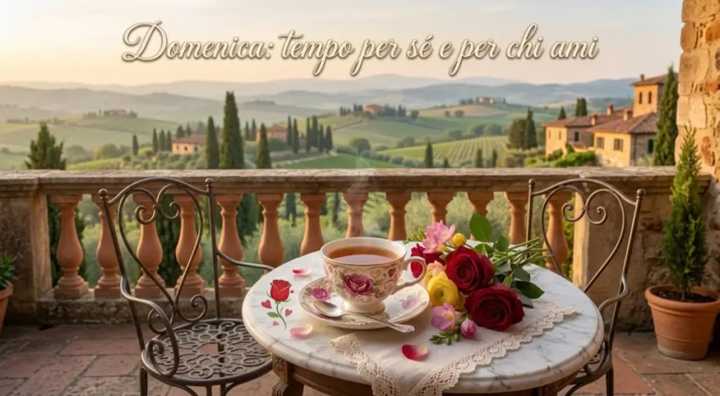 Buona Domenica con cappuccino e dolci