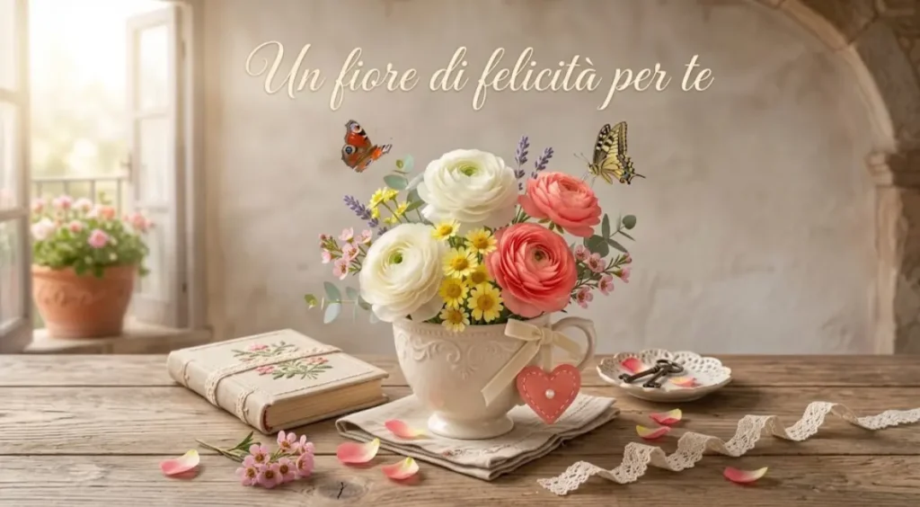 Buona Domenica con fiori colorati