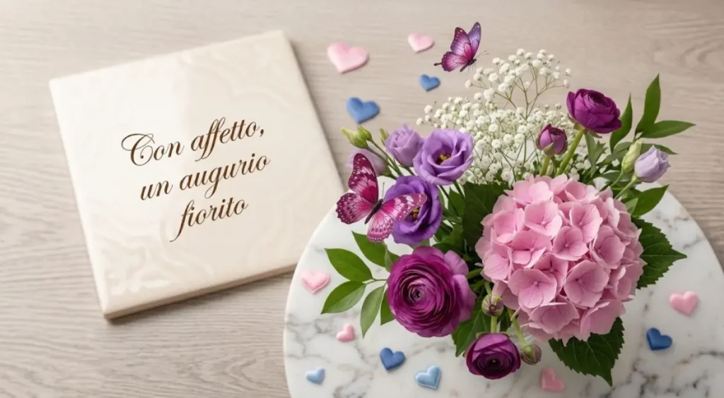 Cartolina floreale di Buona Domenica