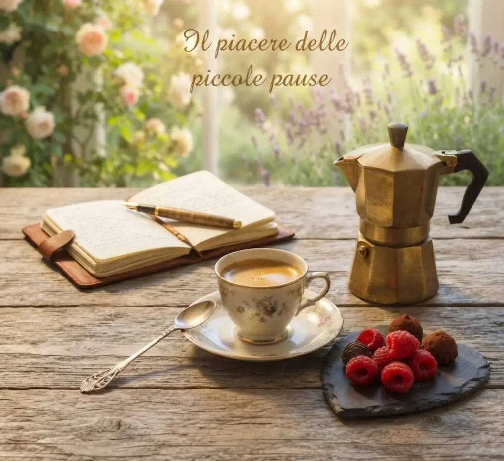 Immagine rilassante con caffè