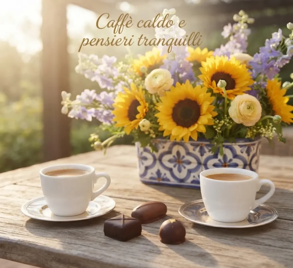 Immagine dolce con caffè e relax