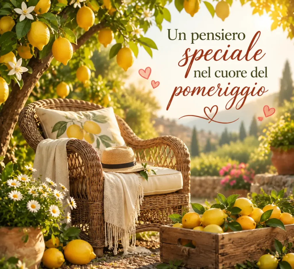 Cartolina buon pomeriggio WhatsApp