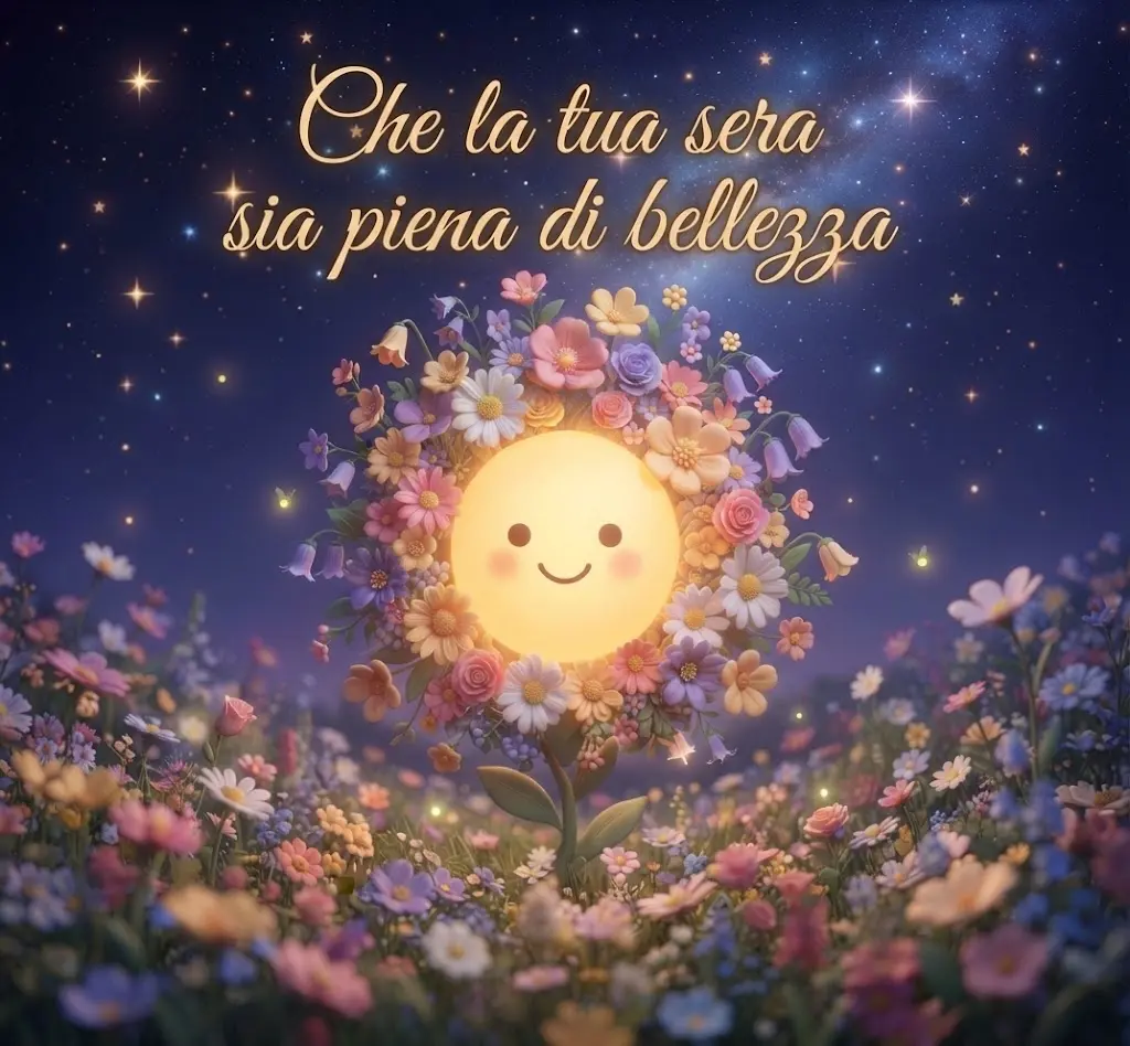 Immagini di buona serata con fiori