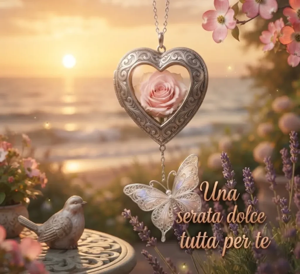 Immagini di buona serata con frasi dolci