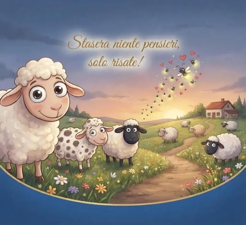 Buona serata con messaggio spiritoso