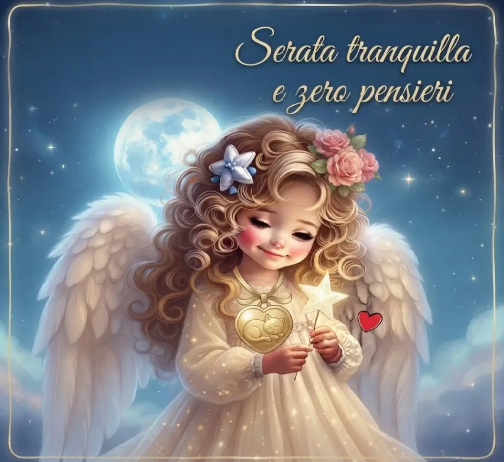 Immagine di buona serata con frase simpatica
