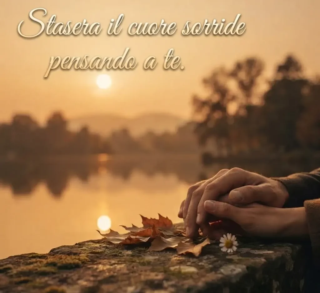 Immagine serale romantica e dolce