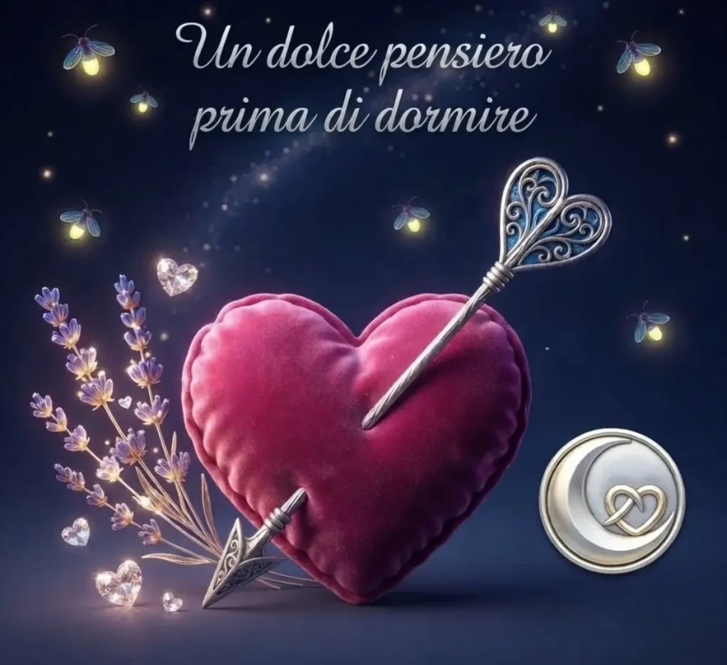 Dolce immagine di Buonanotte con cuore.