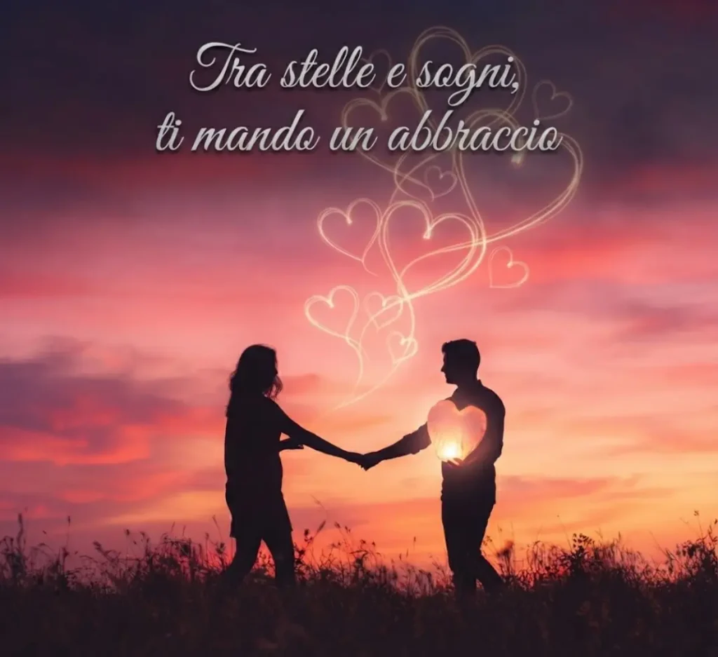Cuore luminoso per augurare la Buonanotte.