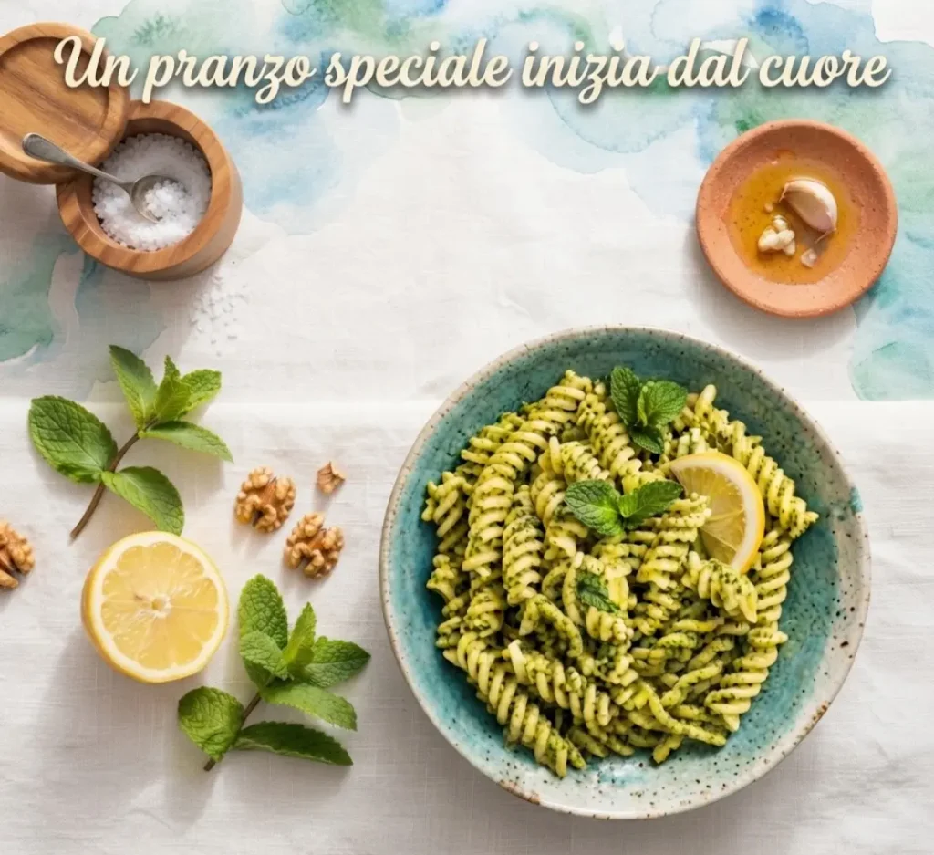 Cartolina Buon Pranzo colorata