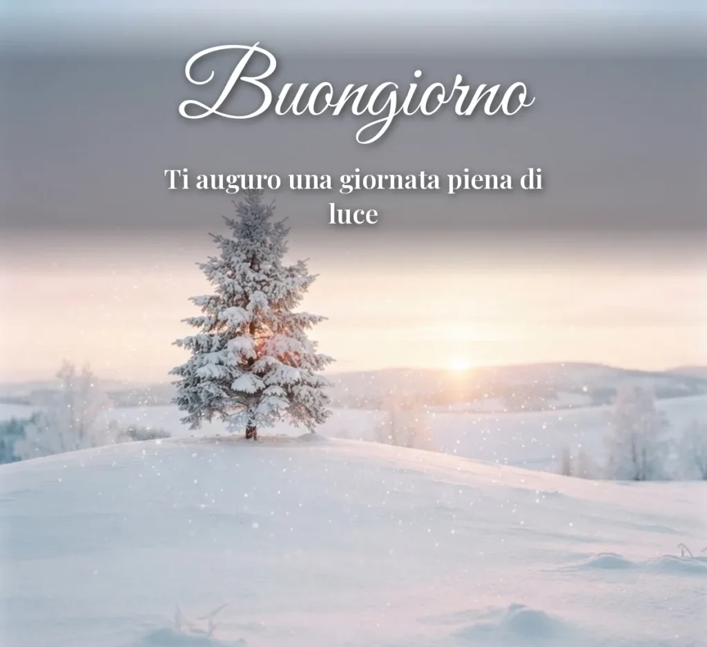 Alba rosa tra alberi innevati