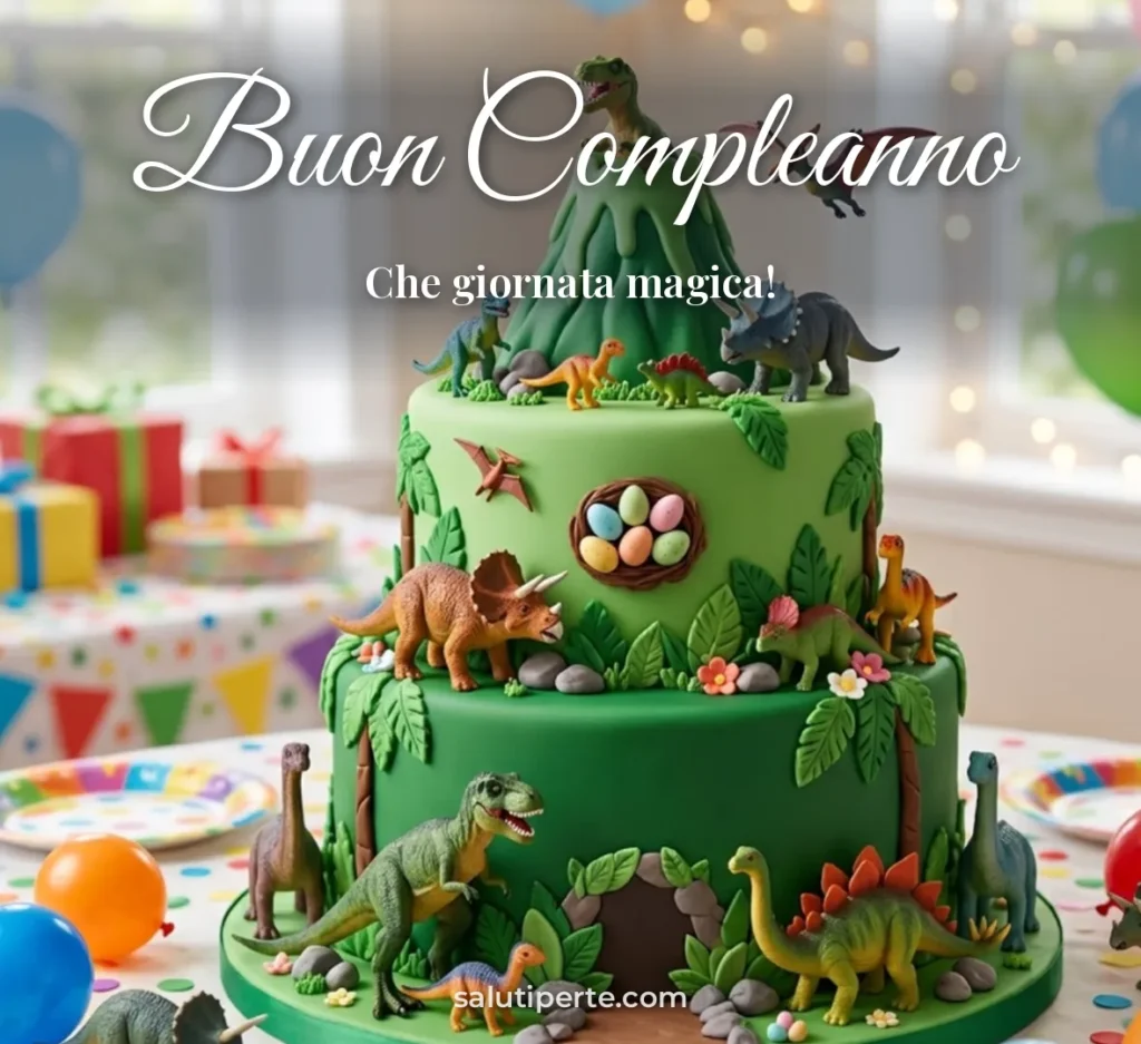 Torta con dinosauri