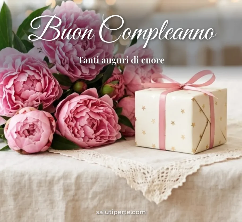 Peonie e regalo