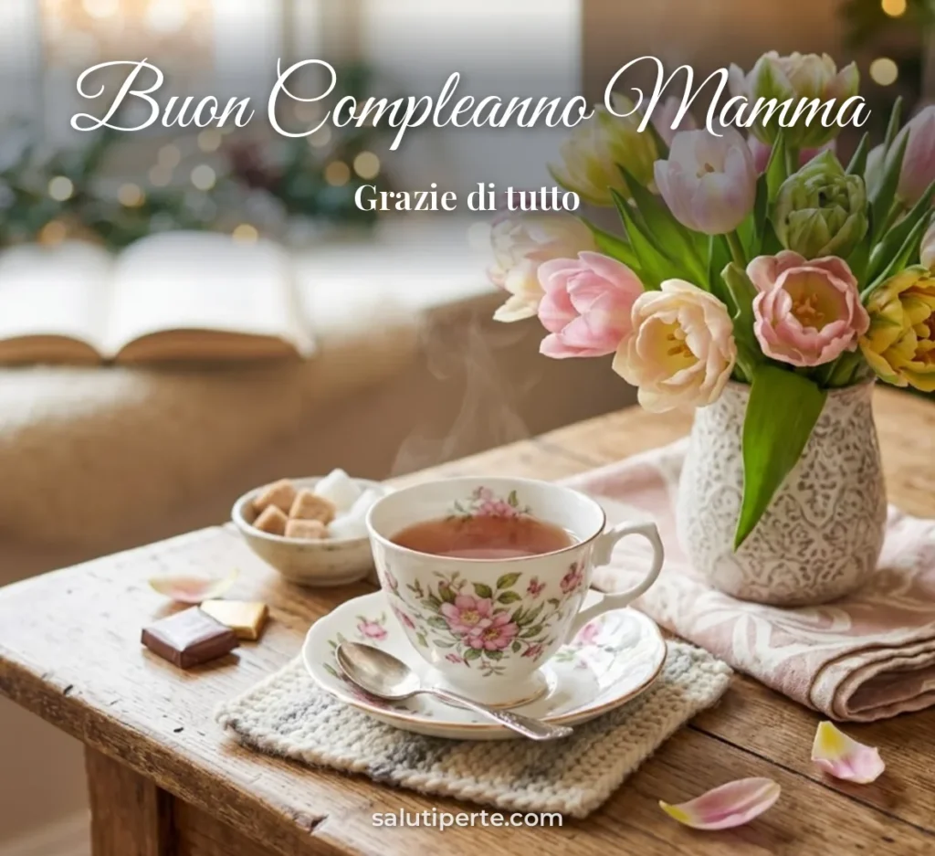 Fiori e tazza di tè