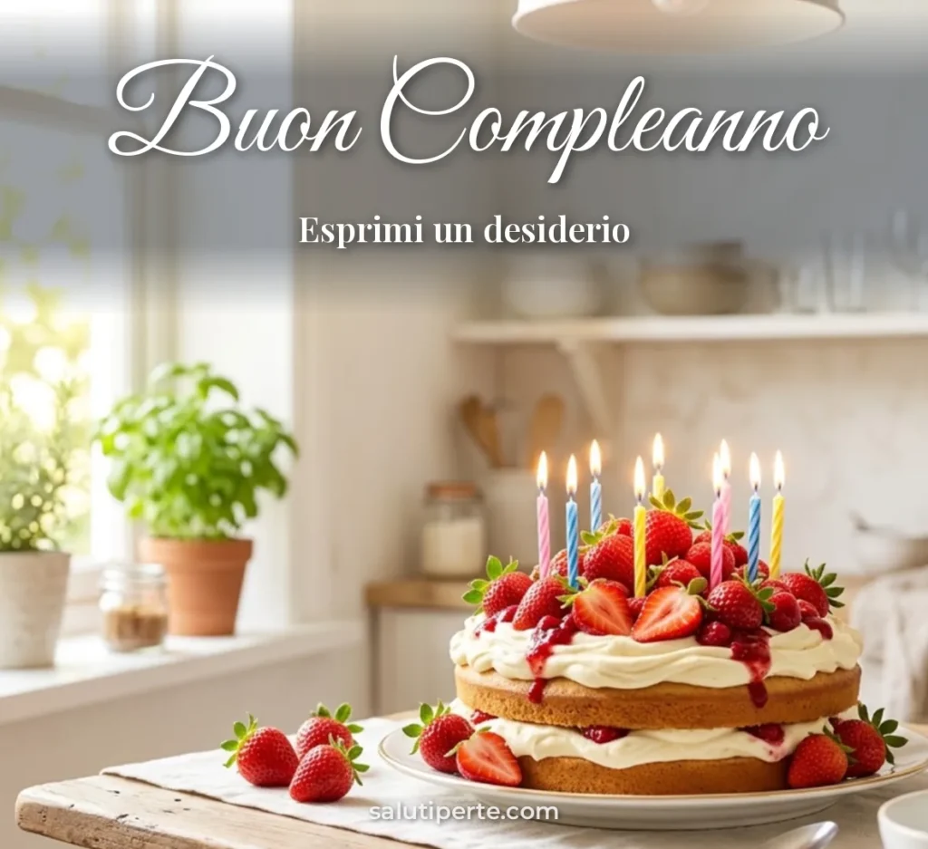 Torta alla frutta con candeline