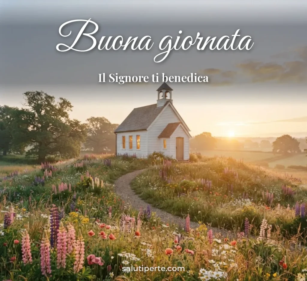 Chiesetta di campagna all'alba