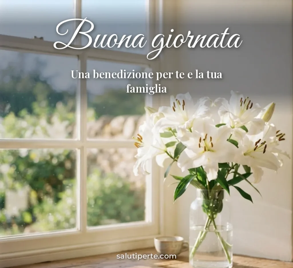 Gigli bianchi alla luce del mattino