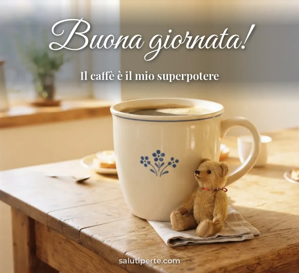 Tazza di caffè gigante con orsetto
