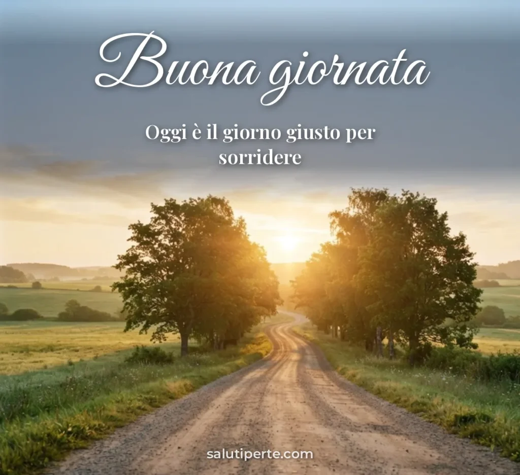 Strada di campagna verso il sole