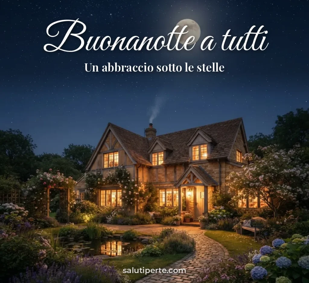 Casa illuminata sotto la luna